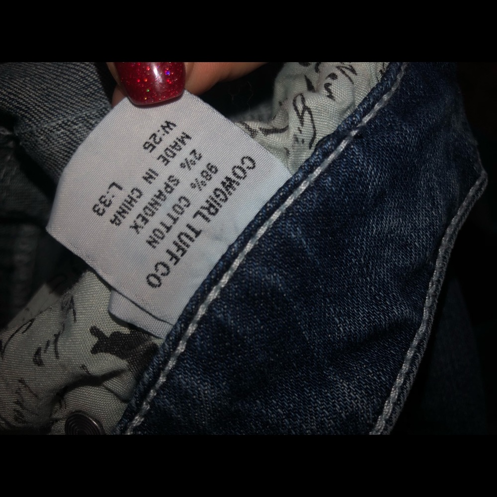 Bold Aztec Cowgirl Tuff Jeans.